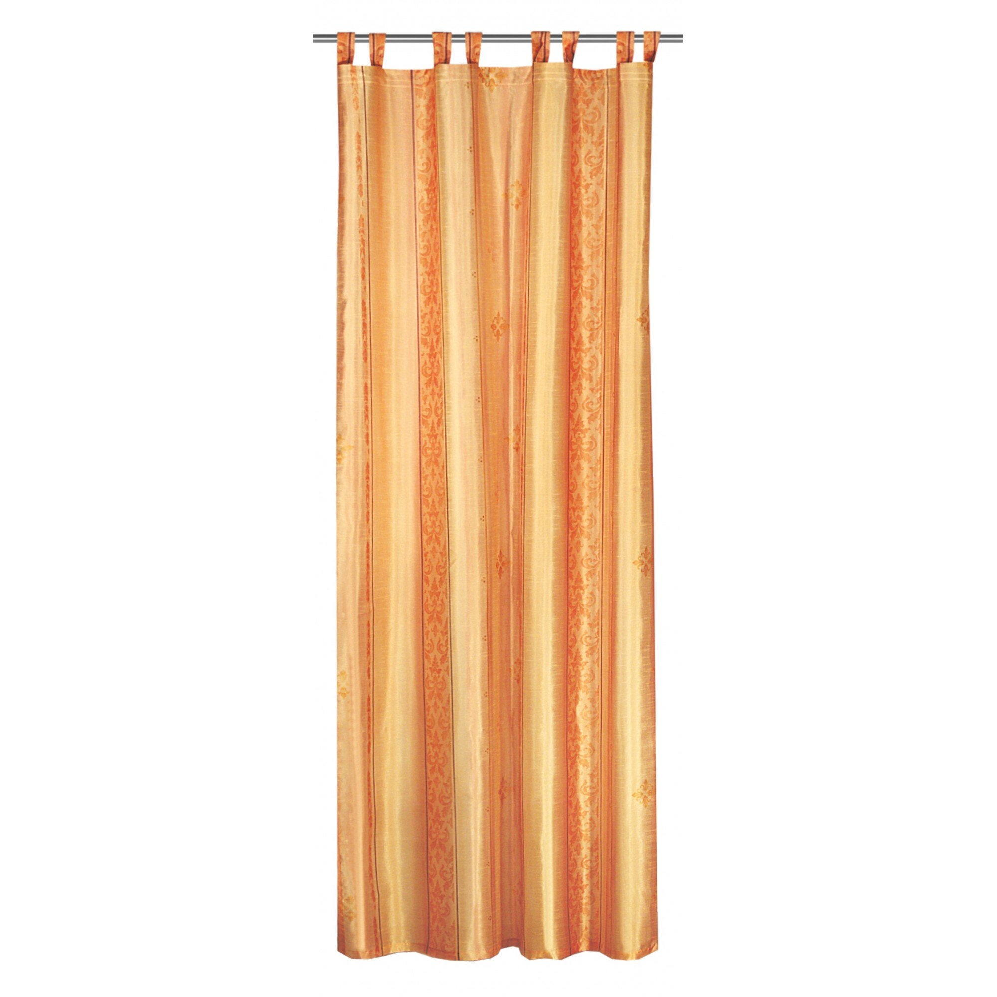 Perdea cu bride, Galben-Portocaliu, dimensiune: 140 x 245 cm
