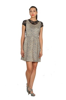 Rochie sarafan imprimeu animal print, clos, multicolor, Multicolor Rochie sarafan imprimeu animal print, clos, multicolor, Multicolor