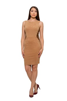 Rochie mulata contrast, cambrat, maro, Maro Rochie mulata contrast, cambrat, maro, Maro