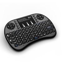 Mini tastatura wireless iluminata LED, cu touchpad, butoane multimedia, compatibila PC, Android, Linux, Rii