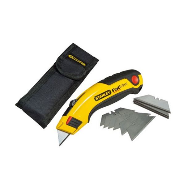 Set 1 cutter Fatmax cu lama retractabila 180 mm si 20 lame carbide+ husa,  Stanley