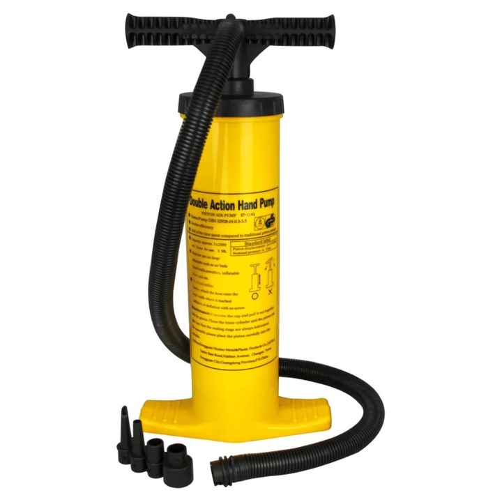 Pompa manuala dublu sens 2L, 4 duze cu adaptor, galben