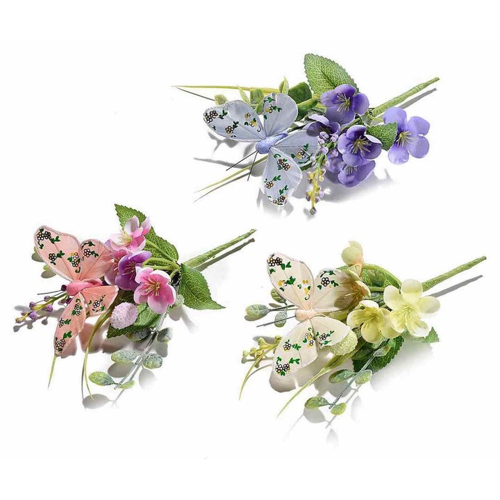 Set 3 flori artificiale de camp 16 cm