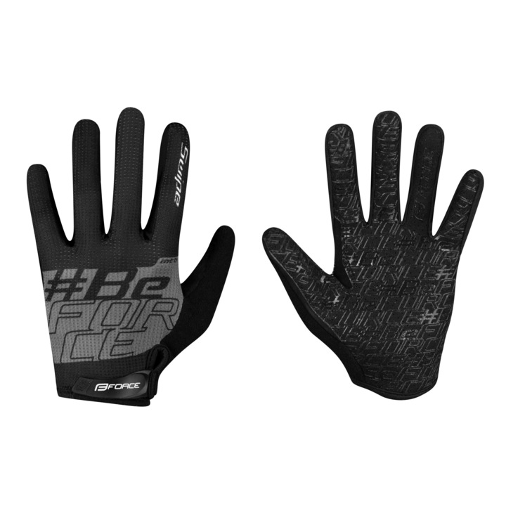Force MTB Swipe kesztyű, fekete/szürke XXL