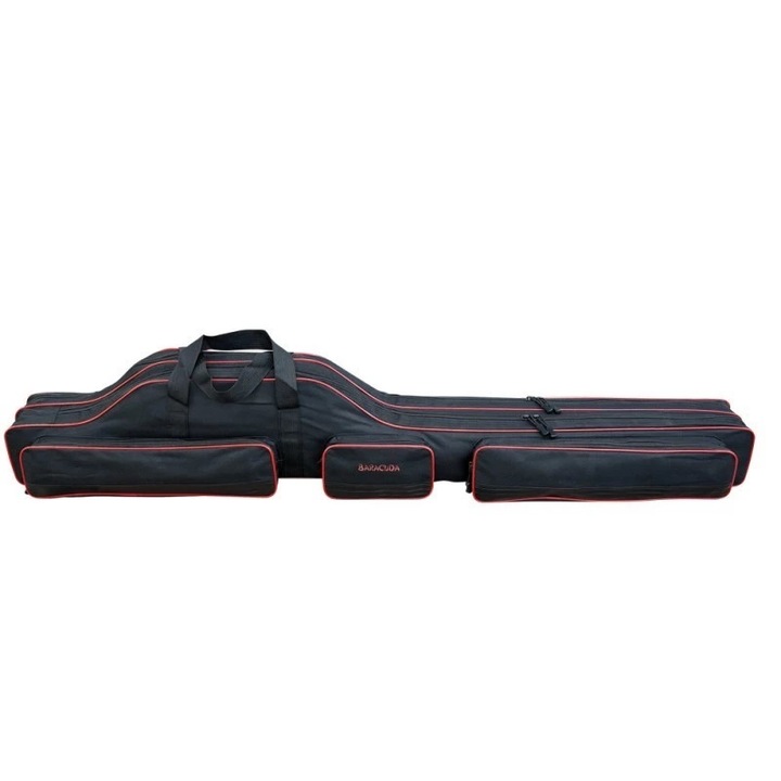 Baracuda B43 horgásztáska, 150cm hosszú, 2 rekeszes, orsótartó, fekete