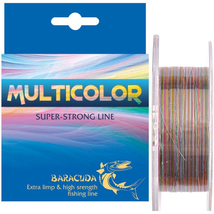 Fir monofilament Baracuda Multicolor, 50m/0,80mm, rezistenta la rupere 28kg