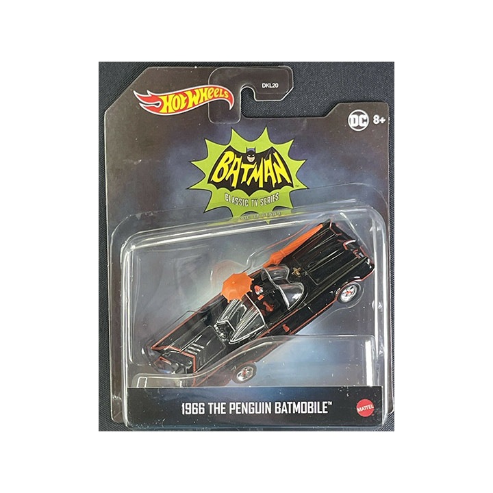 Hot Wheels Batman 1966 The Penguin Batmobile gyűjthető autó, mérete kb. 16,5x5,1x13,2 cm