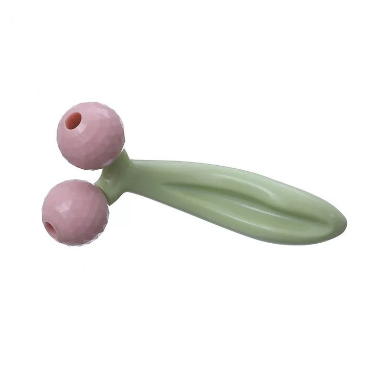 Dispozitiv de masaj facial si corporal Rola cu bila dubla, Sela