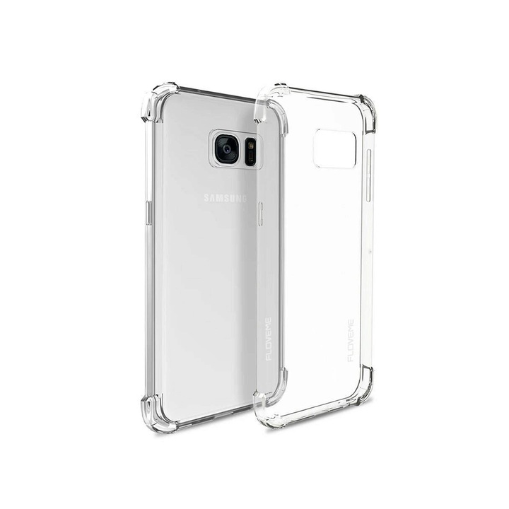 Калъф, съвместим със Samsung Galaxy S7, G-Tech Airshock, Anti-shock protection, Silicon Ultra Slim Hi-Tech, Crystal Clear