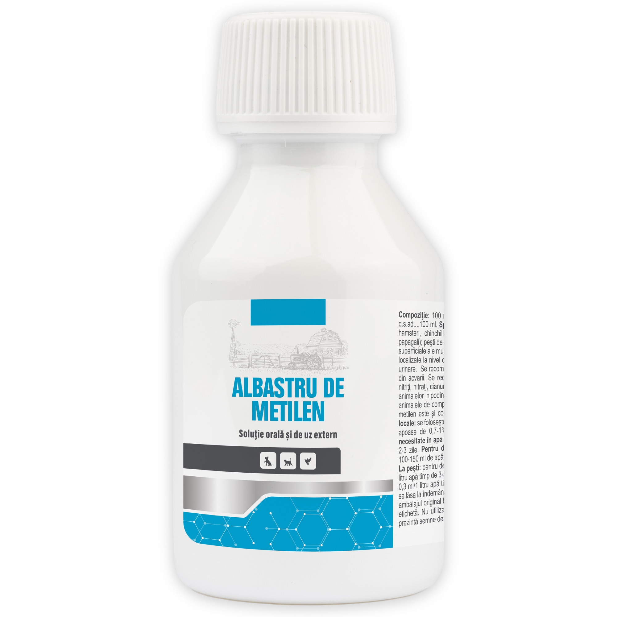 Albastru de Metilen Uz Veterinar, 100 ml