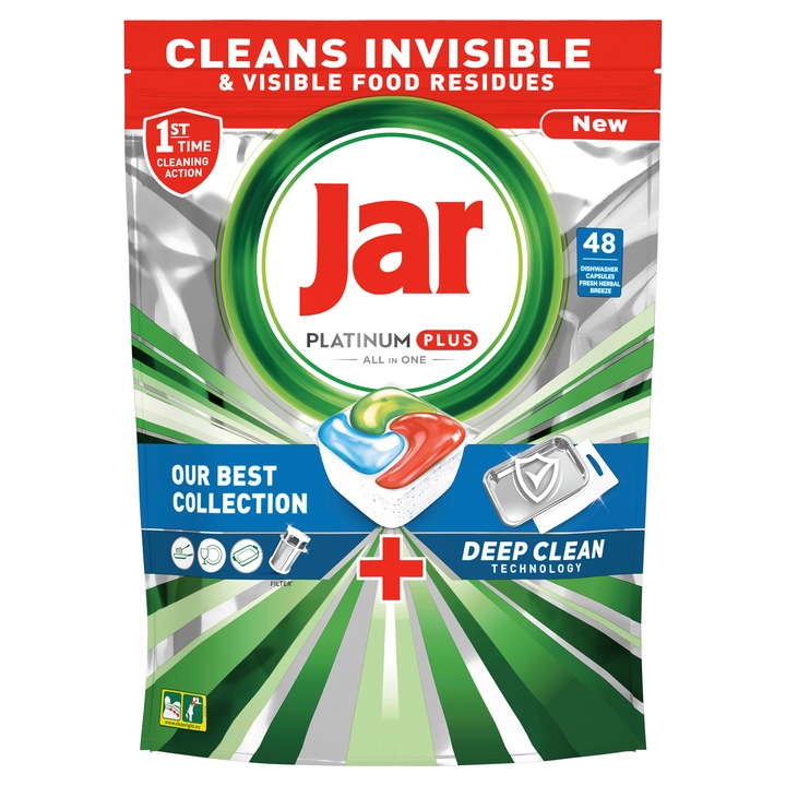 Jar Platinum Plus Deep Clean Blue mosogatógép tabletta, 42db