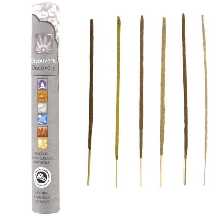 Betisoare de tamaie ayurvedica, Les Encens du monde, Cutie Discovery, 14 buc