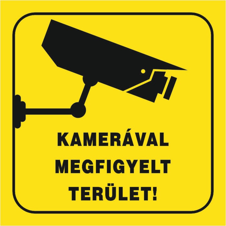 Kamerával megfigyelt terület 2 - 10 cm x 10 cm – matrica