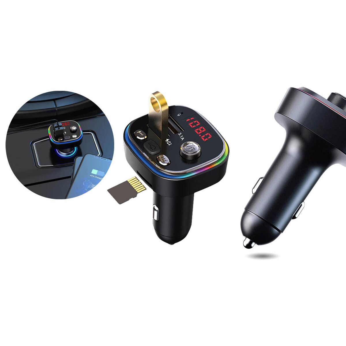 Transmitator FM auto multifunctional Timeless Tools, modulator FM, cu ...