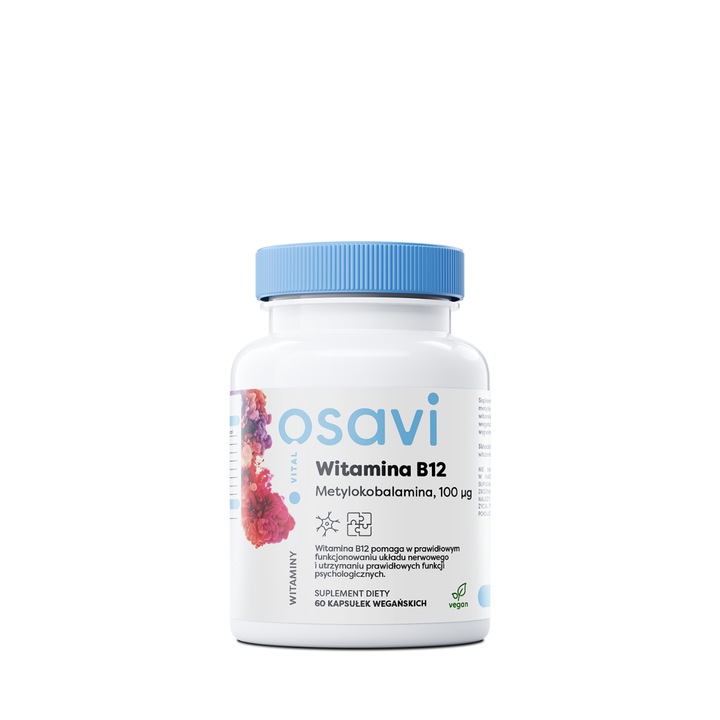 Supliment alimentar, Osavi, Vitamina B12 100 mcg, 60 de capsule