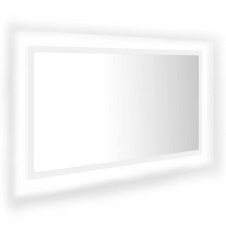 Oglinda de baie cu LED vidaXL, alb, 80x8,5x37 cm, acril, 4.62 kg