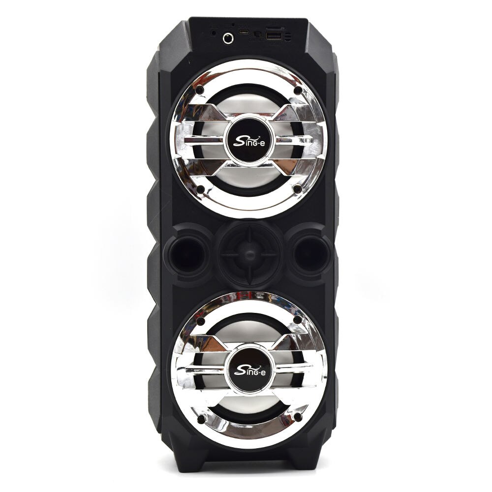 Boxa Portabila Wireless Bluetooth/TF Card/ AUX/ FM/ USB, Lumini LED