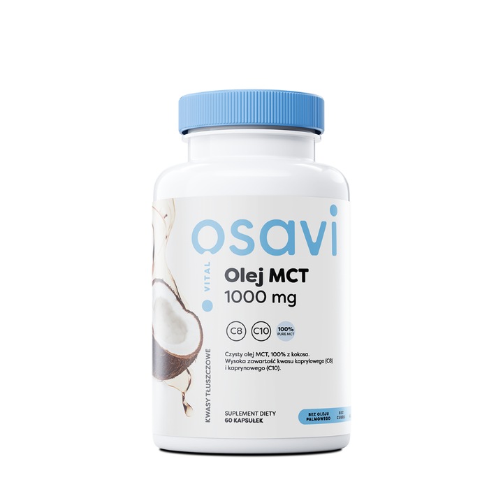 Supliment alimentar, Osavi, MCT 1000 mg, 60 de capsule