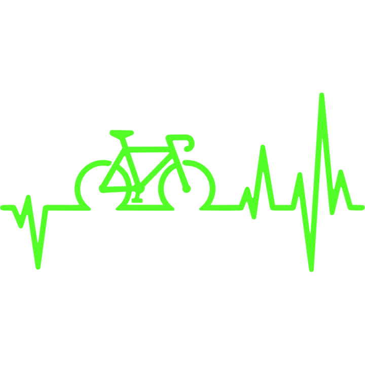 Sticker auto ''Bike for life'', 20x7 cm, Verde