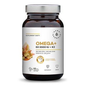 Supliment alimentar, Aura Herbals, Omega 3/Vitamina D3 2000IU, 60 de capsule