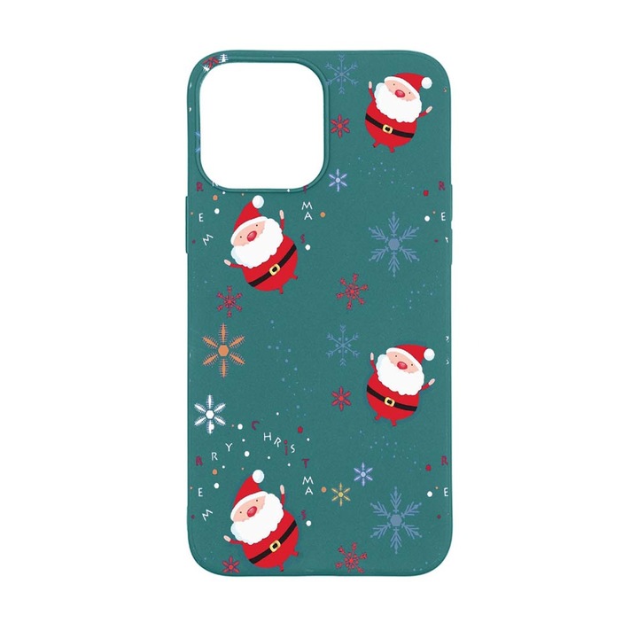 Силиконов калъф Unique за Apple iPhone 13 Pro Max, Xmas, Forest Green, FG 308