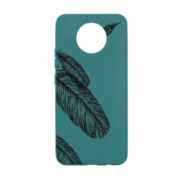 Husa Silicon Compatibila Cu Nokia 5.4, Feathers BW, rezistenta la uzura, FG 18