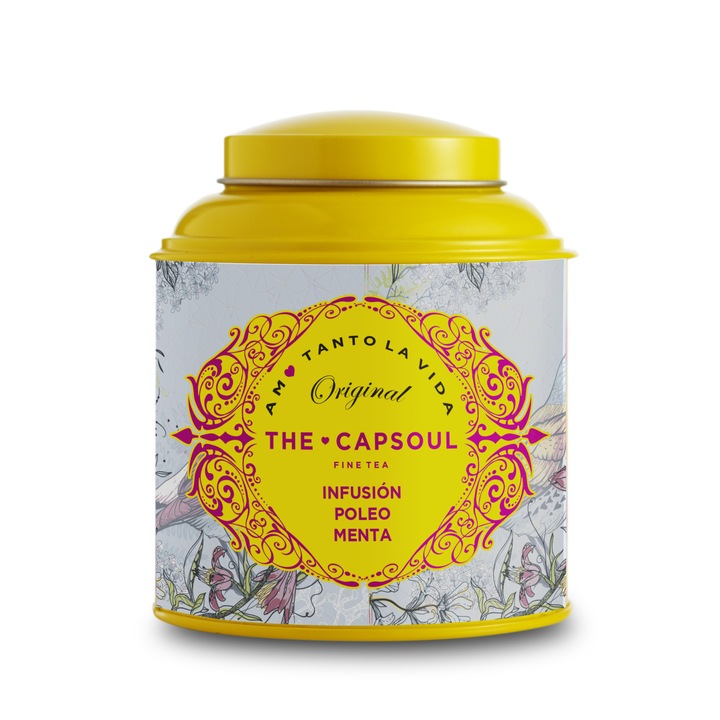 Ceai de menta The Cap Soul, tip infuzie, menta si busuiocul cerbilor, antiinflamator, antiseptic, prospetime, 100% ingrediente naturale, 45 g