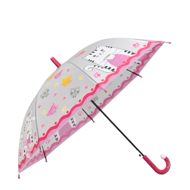 Gyermek esernyő 12623-3, Átmérő 80 cm, Rózsaszín