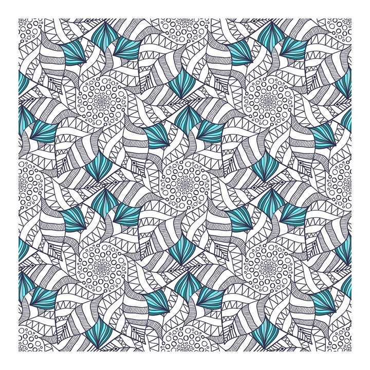 Autocolant pentru geam, Orafol, Mozaic floral, multicolor, 92x205 cm