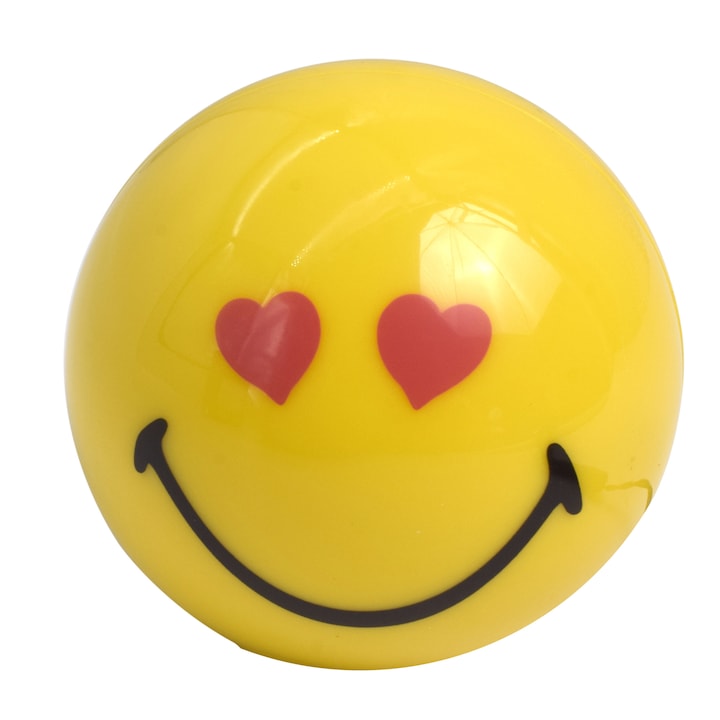 Boxa portabila Smiley Love, Fast-Pair, Autonomie 8 ore, Microusb si Jack, galben, 58575