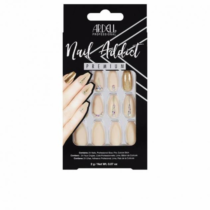 Ardell Nail Addict Műköröm, nude ékköves