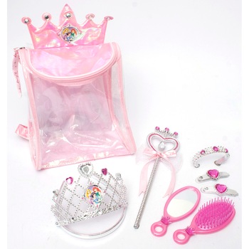 Rucsac cu accesorii pentru par Disney Princess, 8 piese Rucsac cu accesorii pentru par Disney Princess, 8 piese