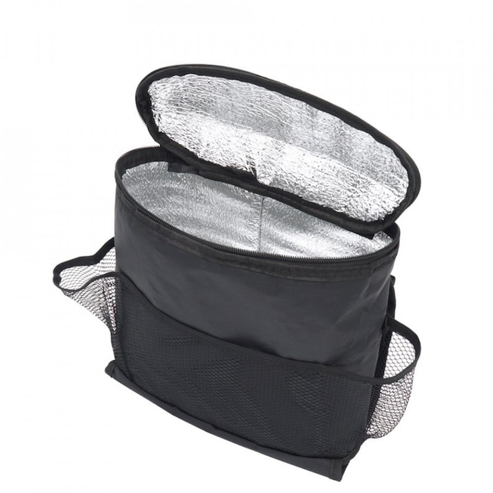 Organizator auto Termic, pentru spatarul scaunelor, panza groasa, negru