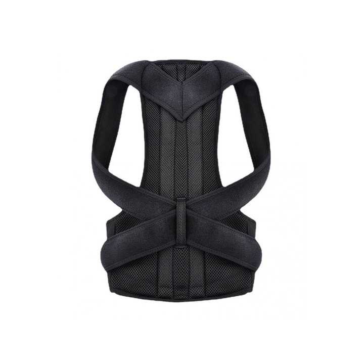 Suport corector pentru spate, Zola®, cu bretele reglabile, negru, confortabil si usor de purtat, marimea L