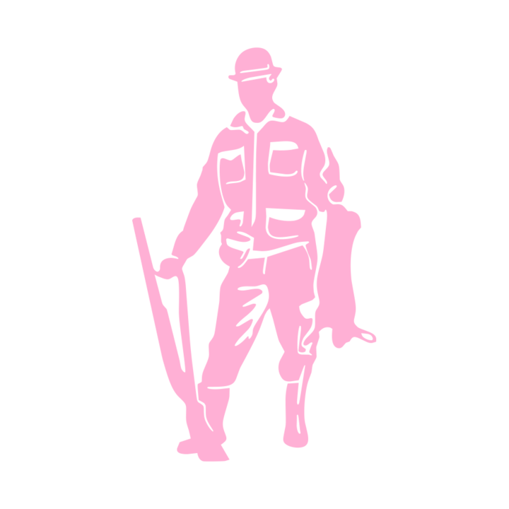 Sticker auto ''Hunt rabbit'', 20x17 cm, Roz