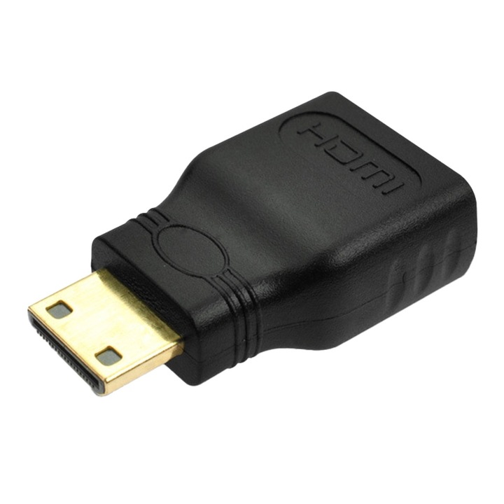 Adaptor Hdmi la mini hdmi, 1080P, Full hd, placat cu aur, MINIHDMI3