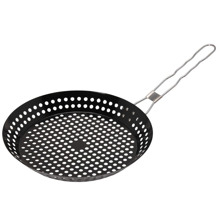 Tigaie pentru gratar, Ø24 cm, metal, negru