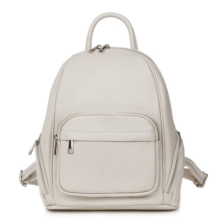 Rucsac din piele naturala Enzo gri