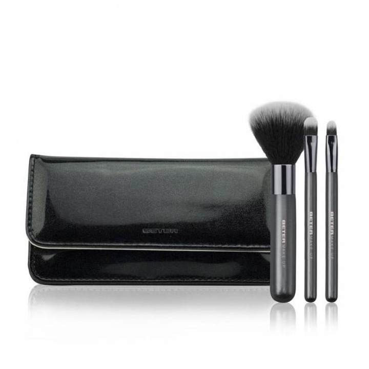 Set Pensule de machiaj pentru ten si ochi BETER BLACK DAY TO NIGHT COLLECTION 4 buc
