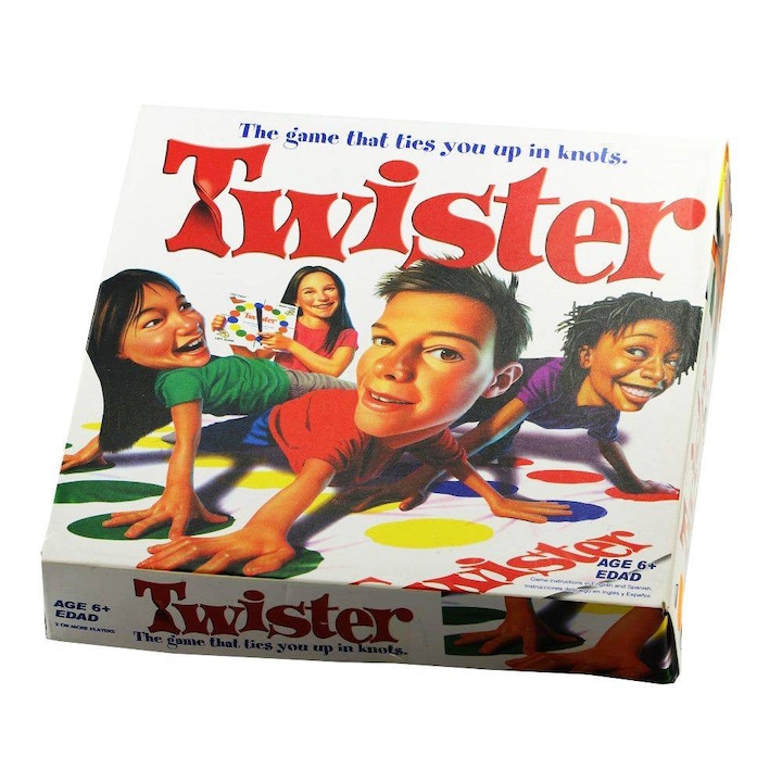 Joc interactiv Twister, pentru copii si adulti, covor dimensiuni 166 x 138 cm