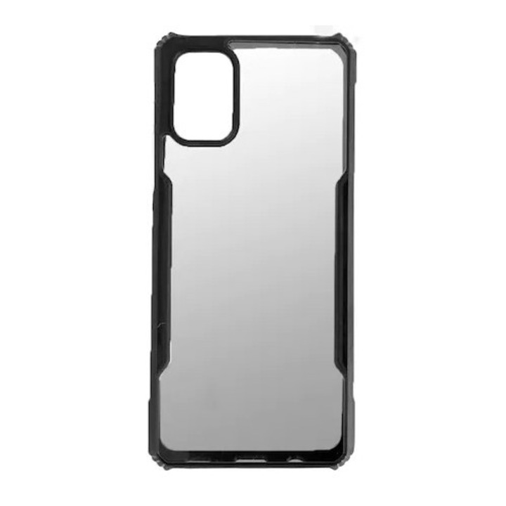 Husa cu bumper TPU pentru Samsung Galaxy M31s, Antisoc, Super Slim, Negru