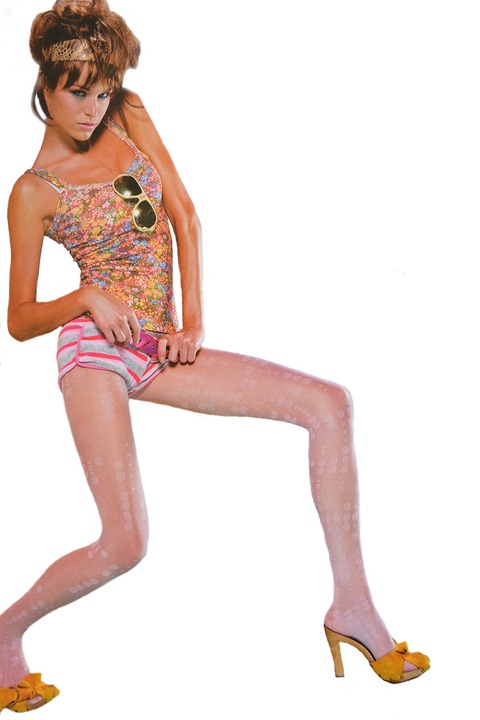 Colanti dama Meri A235, Ecru