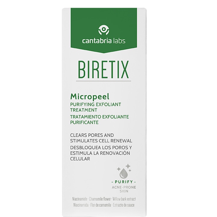 Пилинг за лице Cantabria Biretix, За кожа с несъвършенства, 50 мл