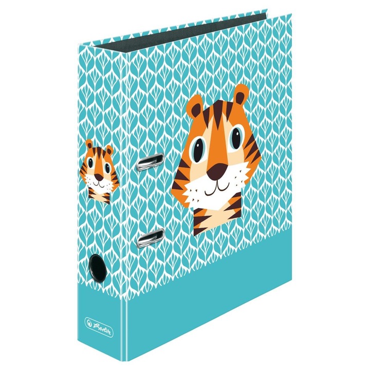 Класьор Herlitz MaxFile ламинирана, 8 см, Сладки животни Тигър