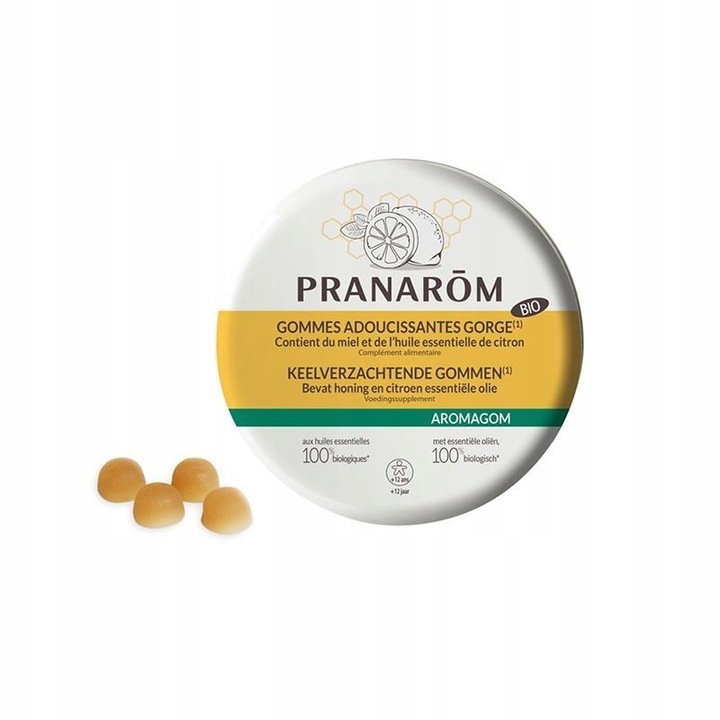 Capsule, Bio, Ameliorare dureri gat, Aroma lamaie, 45 g