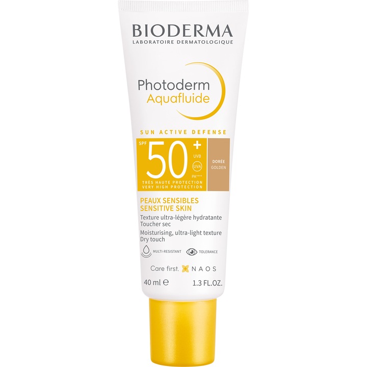 Слънцезащитен флуид Bioderma Photoderm Aquafluide SPF 50+ doree, 40 мл