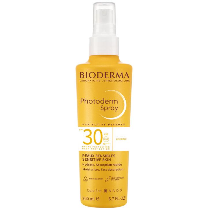 Spray cu protectie solara Bioderma Photoderm SPF 30 pentru piele sensibila, 200 ml