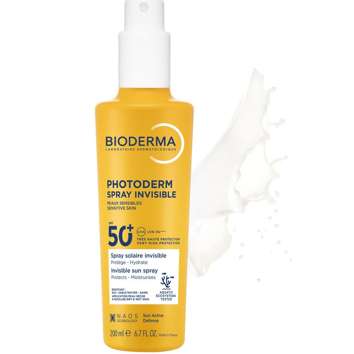 Bioderma Photoderm Max SPF 50+ Napvédő spray, érzékeny bőrre, 200 ml