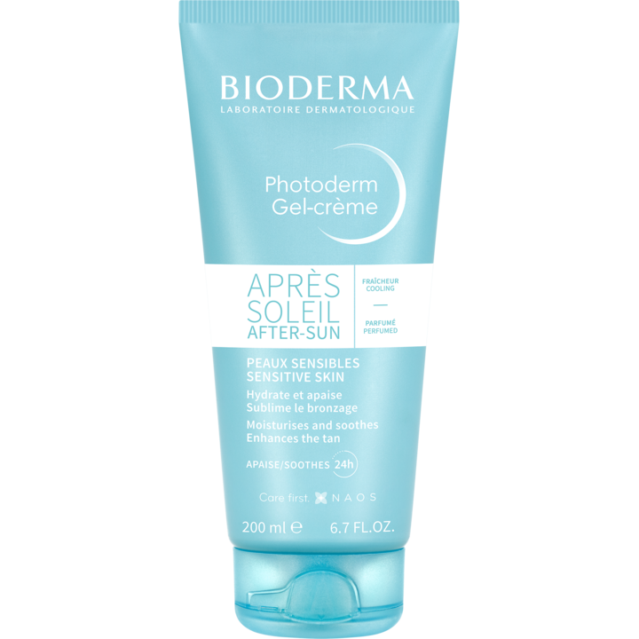 Gel-crema dupa expunerea la soare Bioderma Photoderm Apre-Soleil pentru piele sensibila, 200 ml