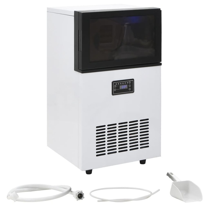 Ледогенератор vidaXL, черен, 45 кг/24 часа